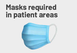Masks required in patient areas